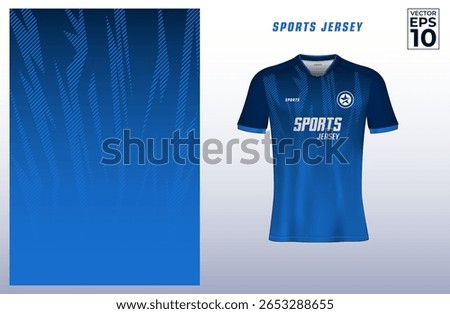 T-shirt sport jersey design template. Sport uniform in front view. Shirt mock up for sport club. Vector Illustration	