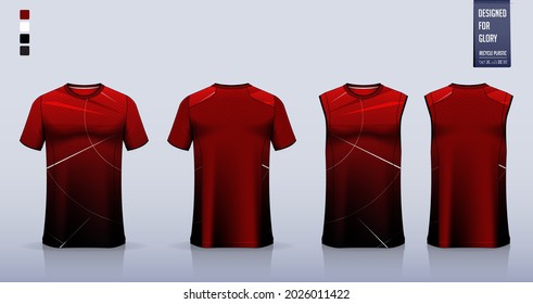 Deporte de camisetas, camiseta de fútbol, equipo de fútbol, uniforme de baloncesto, camiseta de tanques y mofa de soltero de correr. Diseño de patrones de tejido. Vector.