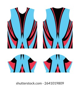 T-shirt sport, sublimation jersey design, template with geometric line background