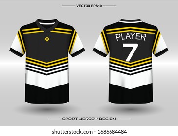 Plantilla de diseño vectorial del pantalones T, maqueta de la camiseta de fútbol para club de fútbol. vista frontal y posterior uniforme. Ropa para hombres adultos. Se puede utilizar para imprimir, marcar el equipo del logotipo, el equipo de equipos, el evento de partidos