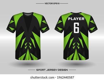 T-shirt sport vector design template, Soccer jersey mockup for football club. uniform front and back view. Clothing Men adult. Can use for printing, branding logo team, squad, match event, tournament