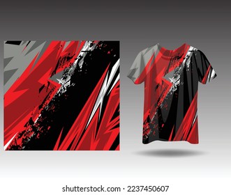 T-shirt sport vector design template, Soccer jersey mockup for football club. uniform front and back view. Clothing for Men adult. Can use for printing, branding logo team, squad, match event