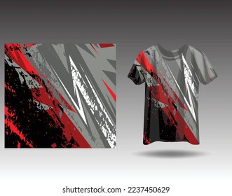 T-shirt sport vector design template, Soccer jersey mockup for football club. uniform front and back view. Clothing for Men adult. Can use for printing, branding logo team, squad, match event