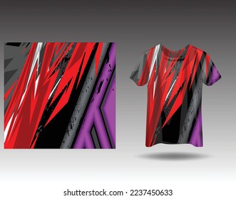 T-shirt sport vector design template, Soccer jersey mockup for football club. uniform front and back view. Clothing for Men adult. Can use for printing, branding logo team, squad, match event