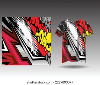 Tshirt sports design for racing, jersey, cycling, football, gaming