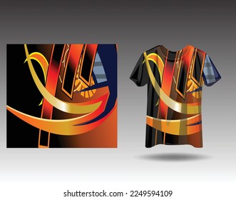 Tshirt sports design for racing, jersey, cycling, football, gaming