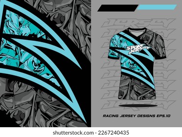 Tshirt sports design for racing jersey cycling football gaming Premium gray blue