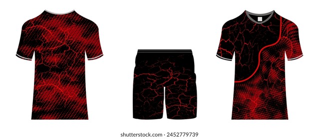 t-shirt sports design template, soccer jersey mockup for soccer club. uniform front and back appearance. vector