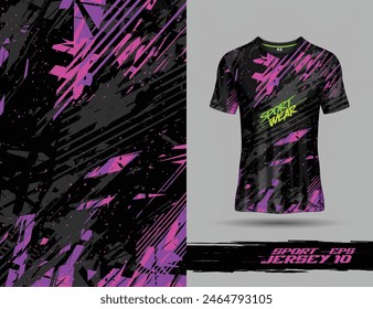 Tshirt sports grunge texture background for soccer jersey, downhill, cycling, football, gaming.