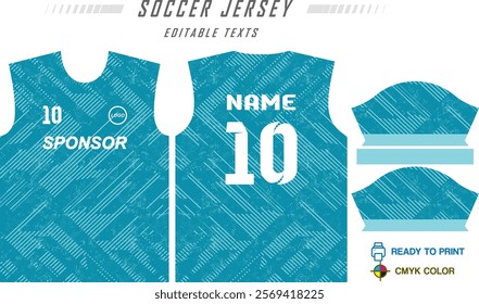 T-shirt sports shirt design template with half-low floor in half-halide. Sports uniform in front view. Shirt of shirt for the sports club. vector illustration 