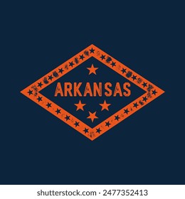 T-shirt stamp graphic, Arkansas travel wear typography emblem vintage tee print, sport apparel design shirt graphic print