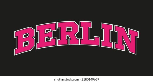 T-shirt stamp graphic, Germany Sport wear typography emblem Berlin vintage tee print, athletic apparel design shirt graphic print