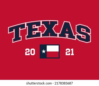 T-shirt stamp graphic, Sport wear typography emblem Texas vintage tee print, athletic apparel design shirt graphic print