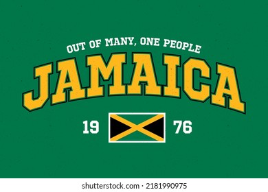 T-shirt stamp graphic, Sport wear typography emblem Jamaica vintage tee print, athletic apparel design shirt graphic print svg