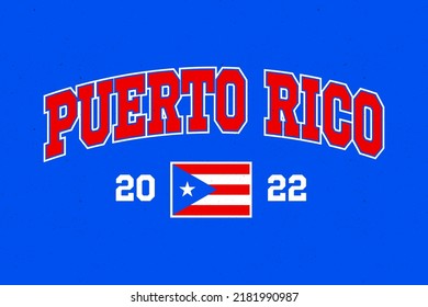 T-shirt stamp graphic, Sport wear typography emblem Puerto Rico vintage tee print, athletic apparel design shirt graphic print