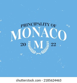 T-shirt stamp graphic, Sport wear typography emblem Monaco vintage tee print, athletic apparel design shirt graphic print