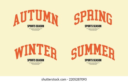 estampado de tipografía de camisetas, emblema de tipografía de ropa deportiva Otoño, Primavera, Invierno, estampado vintage de verano, diseño de prendas atléticas