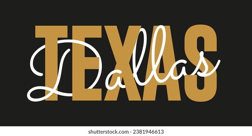 T-shirt stamp graphic, Sport wear typography emblem Texas, Dallas vintage tee print, athletic apparel design shirt graphic print