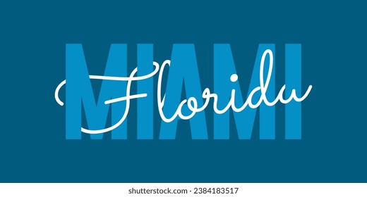 T-shirt stamp graphic, Sport wear typography emblem Miami, Florida vintage tee print, athletic apparel design shirt graphic print