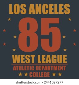 T-shirt stamp graphic. Sport wear typography emblem