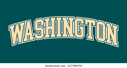 T-shirt Stamp Graphic, Washington Sport Wear Typography Emblem Vintage Tee Print, Athletic Apparel Design Shirt Graphic Print