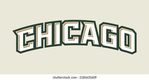 T-shirt stamp logo, Illinois Sport wear lettering Chicago tee print, athletic apparel design shirt graphic print