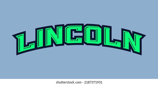 T-shirt stamp logo, Nebraska Sport wear lettering Lincoln tee print, athletic apparel design shirt graphic print