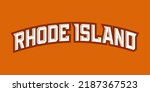 T-shirt stamp logo, Sport wear lettering Rhode Island tee print, athletic apparel design shirt graphic print