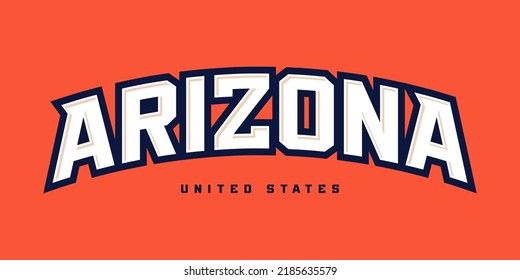 T-shirt stamp logo, Sport wear lettering Arizona tee print, athletic apparel design shirt graphic print