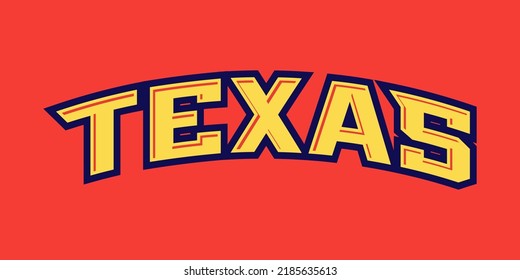 T-shirt stamp logo, Sport wear lettering Texas tee print, athletic apparel design shirt graphic print