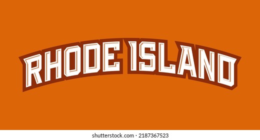 T-Shirt-Logo, Sportbekleidung Rhode Island Tee-Print, sportliches Bekleidungsdesign, grafischer Ausdruck