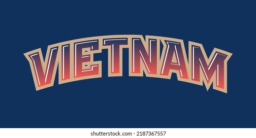 T-shirt stamp logo, Sport wear lettering Vietnam tee print, athletic apparel design shirt graphic print