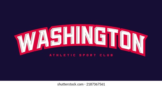 T-shirt stamp logo, Sport wear lettering Washington tee print, athletic apparel design shirt graphic print