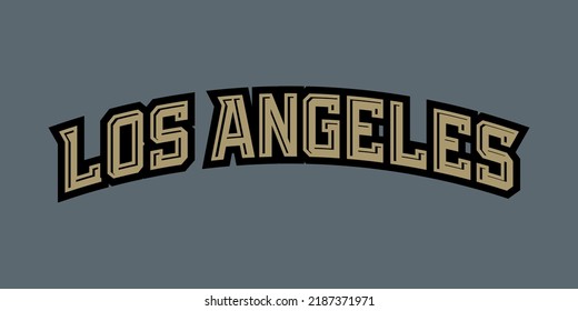 T-Shirt-Logo, Sportbekleidung Los Angeles Tee-Druck, sportliches Bekleidungsdesign, grafischer Druck