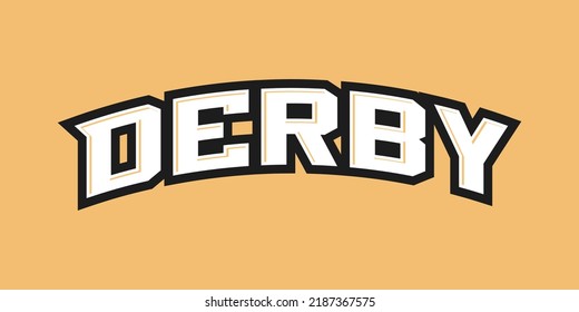 T-shirt Stamp Logo, UK Sport Wear Lettering Derby Tee Print, Athletic Apparel Design Shirt Graphic Print