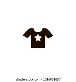 t-shirt with star icon. flat design