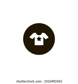 t-shirt with star icon. flat design