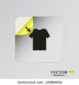 Tshirt, sticker  self-adhesive paper. Vector illustration EPS  8