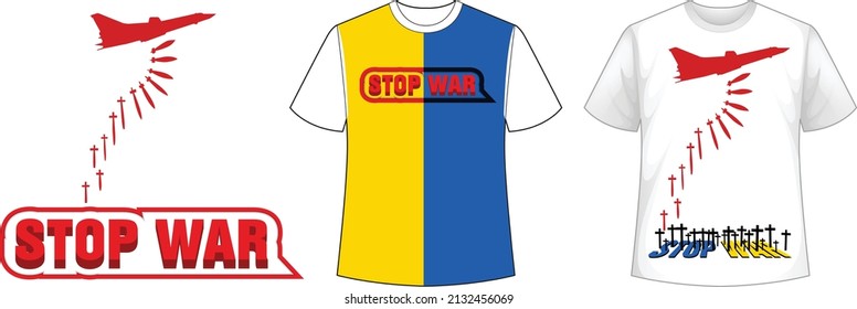 T-Shirt , Stopp War ukraine 