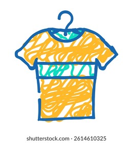 t-shirt stylish doodle icon sketch vector. t-shirt stylish sign. isolated symbol illustration
