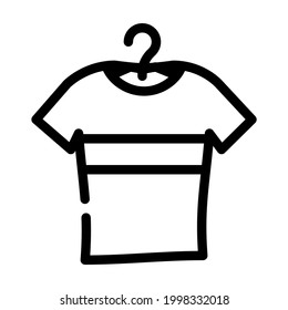 t-shirt stylish line icon vector. t-shirt stylish sign. isolated contour symbol black illustration