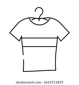 t-shirt stylish line icon vector. t-shirt stylish sign. isolated contour symbol black illustration