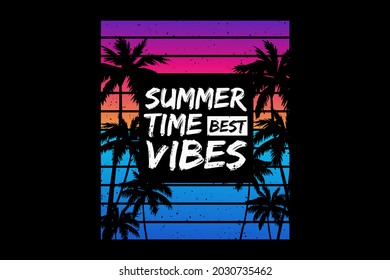 T-shirt summer time best vibes palm beach