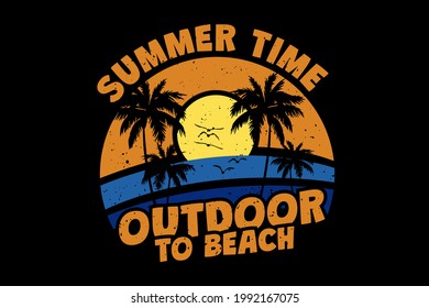 T-shirt summer time outdoor beach vintage retro style