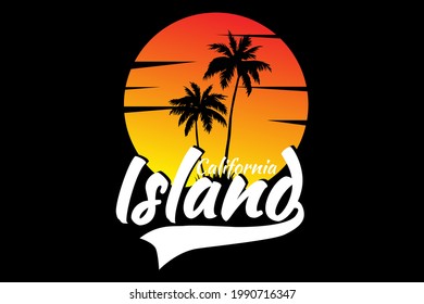 T-shirt sunset island california beautiful sky