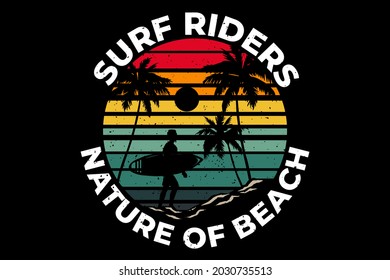 T-shirt surfing rides nature beach palm