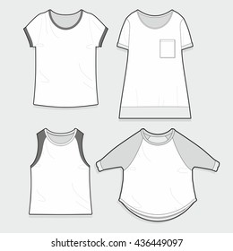 T-shirt sweatshirt tank vector