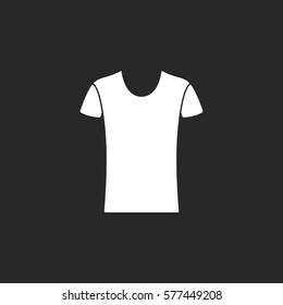 T-shirt symbol simple silhouette icon on background
