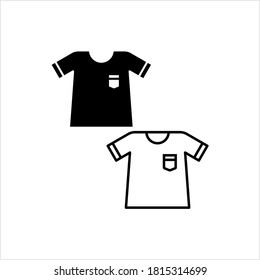  T-Shirt, T Shape Fabric Shirt Vector Art Illustration