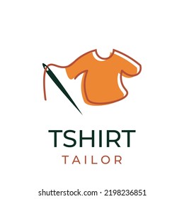 T-shirt tailor vector logo illustration